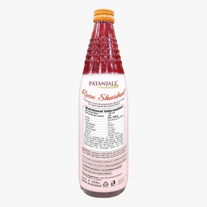 Patanjali Rose Sharbat 750 ml, extrait de fruits liquide de qualité alimentaire, bouteille toutes saisons - Product Image 4