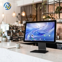 Terminal POS Android 14 Layar Tunggal 15,6 Inci FHD Mesin Kasir CPU 8-Core T606 Bersertifikasi GMS NFC Opsional Retail Dual-Band