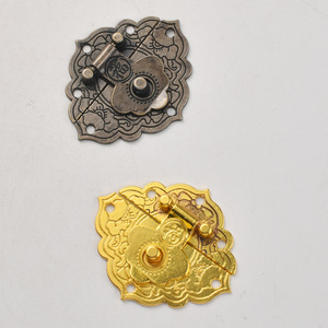 Furniture <b>Lock</b> Zinc Alloy Antique Bronze Gold Chinese Style Keyless Durable Die Casting - Product Image 3