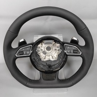 Volant en cuir noir rétrofit pour Audi A4 A5 S4 S5 B8 A6 S7 C7 RS6
