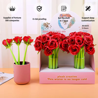 Stylo gel rose multicolore créatif 0.5mm cadeau de vacances d'enseignant outil d'écriture de signature florale colorée pour le nouvel an