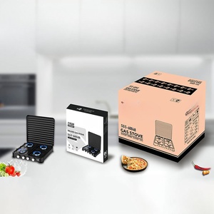 Estufa de Gas Portátil de <span class=keywords><strong>4</strong></span> Quemadores, Cocina de Mesa LPG con Tapa para Acampar al Aire Libre, Caravanas y Uso Doméstico - Product Image 3