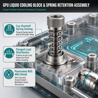 Manchon de précision en acier inoxydable SUS304 passivé avec joint d'étanchéité à bride pour bloc de refroidissement liquide de serveur PC