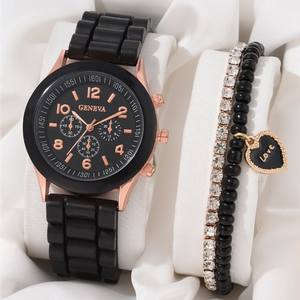 Vente en Gros Hommes Femmes Mode Couple Montre avec Bracelets Collier Montre Classique Ensemble - Product Image 6