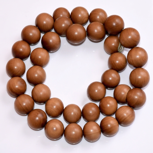 Riddhi Siddhi Misbaha Beads ไม้หอมหอมหวานเป็นมิตรกับสิ่งแวดล้อมธรรมชาติสีทองเข้ม - Product Image 1