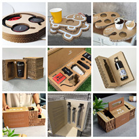 Boîte cadeau pour bouteille de vin, personnalisée, imperméable, haut de gamme, portable, à ouverture rabattable, en nid d'abeille, auto-assemblante, avec fermeture magnétique