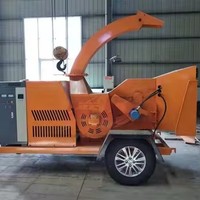 Broyeur de branches hydraulique certifié CE, machine mobile pour broyer les brindilles d'arbres, pour le recyclage des déchets paysagers