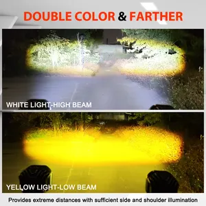 Bicolor Yellow White 3 Inch 40w 4x4 12v Led Work Light For Car Fog Buggy Truck Motorcycle Light Spotlight Led