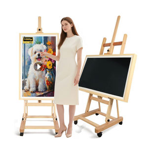 Cadre <span class=keywords><strong>photo</strong></span> et vidéo numérique en bois massif mat anti-éblouissement avec écran 4K HD de 21.5 à 86 pouces Lecture vidéo Wi-Fi - Product Image 1