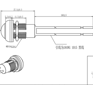 TOOWEI 12mm Kuppelförmiger Versiegelter Reset-Taster mit Vorverdrahtung - Product Image 4