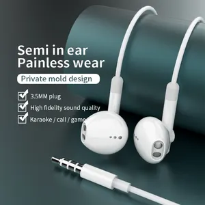 Earphones China Wholesale Wired Earphone With Mic For Mobile Phones 3.5mm Hifi Sound Quality Stereo Earbuds Headset For Samsung