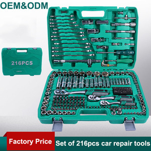 Juego de 216 Piezas de Llaves de Trinquete y Vasos, Juego de Herramientas de Reparación Manual para Autos, Motocicletas y - Product Image 5