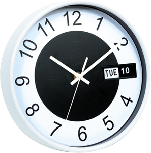<span class=keywords><strong>Calendario</strong></span> de logotipo personalizado de diseño Simple de 10 pulgadas, decoración del hogar, reloj de pared, sala de estar de plástico redondo, aguja de logotipo personalizada moderna - Product Image 5