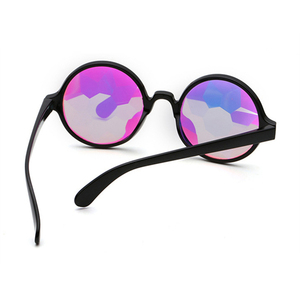 <span class=keywords><strong>Lunettes</strong></span> de soleil rondes kaléidoscopiques pour hommes et femmes, <span class=keywords><strong>lunettes</strong></span> de fête psychédéliques à prisme diffracté, <span class=keywords><strong>lunettes</strong></span> EDM pour femmes - Product Image 3