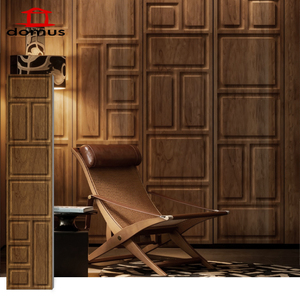 Panneaux muraux décoratifs contemporains haut de gamme en composite bois-plastique, design texturé 3D sculpté, pour salon et chambre à coucher - Product Image 5