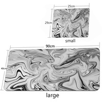 XXL 90x40 cm Noir et Blanc Grand Tapis De Souris Ordinateur Gamer Bureau Cousu Bord Clavier Tapis De Bureau Étanche Sur Mesure
