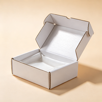 Boîte cadeau pour chaussures en carton ondulé blanc mat, personnalisable en gros, imperméable, pour expédition, production en 72h