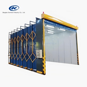 Verplaatsbare telescopische spuitcabine met intrekbare waterdichte PVC-afdekkingen voor uitbreiding van de schilderruimte - Product Image 6