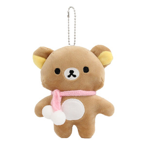 Porte-clés en peluche mignon en forme de petit ours avec cœur pour fille, pendentif ours paresseux mignon, cadeau de Noël pour frère ou sœur - Product Image 6