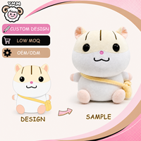 Peluche personnalisée en forme de souris, animal en peluche, poupée rembourrée, OEM ODM, sac jaune, figurine en peluche douce pour cadeau d'enfant