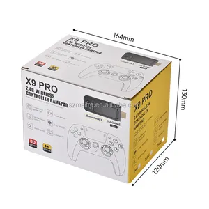 X9 Pro bâton de jeu sans fil avec S905X3 puces élevées nouvelle Console de jeu vidéo hommage classique HD 4K sortie d'image pour joueur