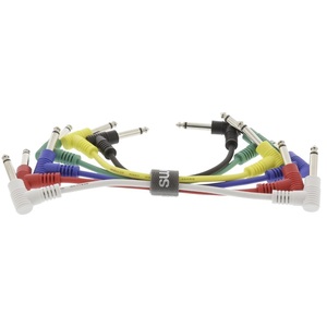 Cable de Audio Mono de 6.35mm Macho, 15cm, 6 Piezas, Varios Colores - Product Image 1
