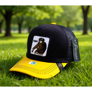 Cappello Trucker Bonnie a 6 Pannelli, Regolabile, con Rete e Ricamo sul Pannello Frontale, Stile Street, Unisex, per Adulti, Primavera-Estate, Casual - Product Image 2