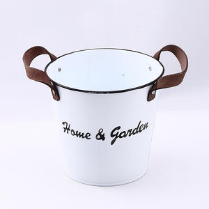 Seaux à fleurs <span class=keywords><strong>en</strong></span> métal galvanisé Vases de grande taille rustiques de style français pour mariage et décoration intérieure - Product Image 4
