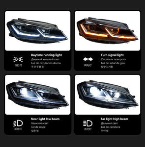 Per <span class=keywords><strong>Volkswagen</strong></span> <span class=keywords><strong>Golf</strong></span> <span class=keywords><strong>7.5</strong></span> 2017-2021 MK7.5: Fari LED DRL potenziati con indicatori di direzione, gruppo ottico modificato, accessori auto - Product Image 3