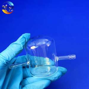 Frasco Reator de Quartzo de Alta Pureza - Vaso de Reação de Vidro de Quartzo para Laboratório com Tubo Lateral para Processamentos Químicos - Product Image 3