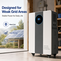 Système de batterie solaire tout-en-un anti-coupures de courant 5KW 16KWh avec onduleur 0ms pour zones à réseau faible tension