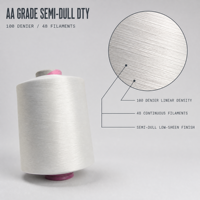 Fil intercalé léger 100 % polyester DTY 100/48 de qualité AA, certifié Oeko-Tex 100, doux et en vrac pour vêtements, textiles de maison, tricot et tissage