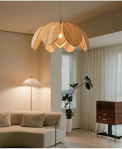 Lampe suspendue en <span class=keywords><strong>bambou</strong></span> naturel, faite à la main, en rotin, écologique, style bohème, tissage, lampe suspendue en <span class=keywords><strong>bambou</strong></span> et en osier pour restaurant - Product Image 4