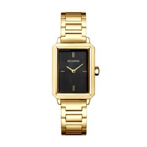 Montre-bracelet à quartz carrée en cuir avec bracelet diamanté pour femme, idéale comme cadeau – Grande Vente - Product Image 4