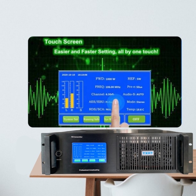 YXHT-2, 2KW 3U Compact FM Transmitter for Radio Station Transmisor 2000 WTS in STOCK