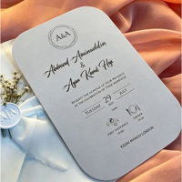 Cartes de vœux et invitations de mariage en carton gaufré absorbant, imprimées numériquement en gros