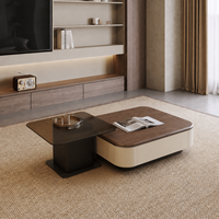 Meuble de salon moderne et élégant en marbre arrondi, avec cadre en bois durable et écologique, surface spacieuse de haute qualité
