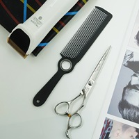 Peigne à cheveux rotatif personnalisé avec logo pour hommes et femmes, en fibre de carbone, à dents arrondies, résistant à la chaleur, pour coiffeurs et barbiers