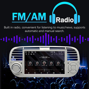 Ventes en forte croissance |   En stock pour <span class=keywords><strong>Fiat</strong></span> <span class=keywords><strong>500</strong></span> (2007-2015) Autoradio Android 7 pouces, CarPlay sans fil et Android Auto, Navigation GPS, Multimédia - Product Image 3