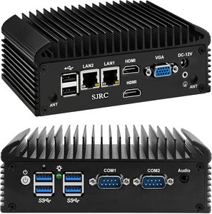 มินิพีซี N150 แบบไม่มีพัดลม สำหรับอุตสาหกรรม พอร์ต LAN แบบ Dual Gigabit RJ45 คอมพิวเตอร์ขนาดเล็กแบบฝังตัว ฮาร์ดแวร์ M.2 NVMe พร้อม RAM 8GB/32GB - Product Image 2