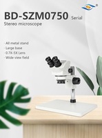 Boshida BD-SZM0750T-D4 7X-50X Trinocular Stereo Microscope with Large Base for Industrial Inspection and Mobile Repair
