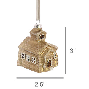 <b>Christmas</b> Golden Village House Glass Ball Home Decor Handmade <b>Christmas</b> <b>Tree</b> Party Hanging Glass Ornaments Ball - Product Image 4