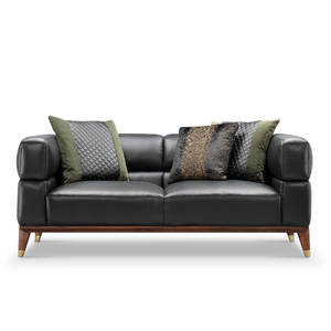 Coomo NAAT Dance Set Sofa kulit, furnitur kelas atas Italia untuk ruang tamu kulit sapi 1 + 2 + 3 tempat duduk Sofa penerimaan VIP - Product Image 1