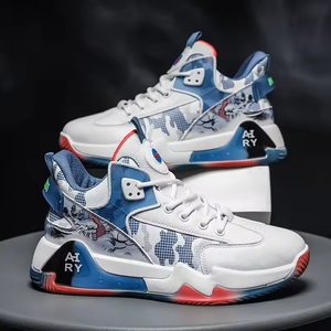 Nouvelles chaussures de basket-ball pour hommes, chaussures de sport décontractées, chaussures en PU et mesh à lacets pour étudiants, chaussures de basket-ball professionnelles - Product Image 3