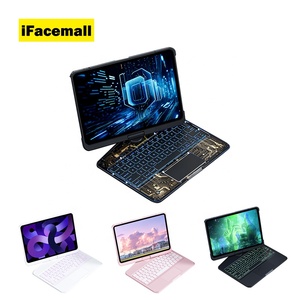 IFacemall Buen <span class=keywords><strong>Precio</strong></span> para <span class=keywords><strong>iPad</strong></span> 10.9 pulgadas 10.ª Generación 2022 <span class=keywords><strong>iPad</strong></span> A16 2025 Funda con Teclado Inalámbrico Giratorio 360° Colorido Magic Keyboard - Product Image 2