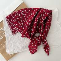 Zachte bloemenkatoenen vierkante sjaal Bandana Stofdichte fietshoofddoek Gezichtsbedekking Bandana voor fietsen Bergwandelen Verjaardag