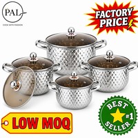 Offre Spéciale – Ensemble de 4 Pièces de Batterie de Cuisine en Céramique Antiadhésive Empilable Classique pour le Marché Africain, Idéal pour les Familles Arabes et Indiennes du Moyen-Orient