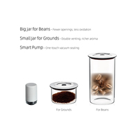 Bocal alimentaire en verre sous vide, sans BPA, hermétique, avec couvercle à rabat, empilable, compatible lave-vaisselle, grande capacité, portable pour