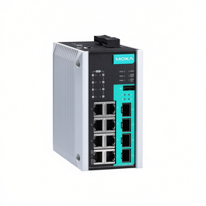 Moxa EDS-G512E-8PoE-4GSFP-T Gigabit <b>PoE</b> Managed <b>Switch</b> Enterprise Industrial Networking - Product Image 2