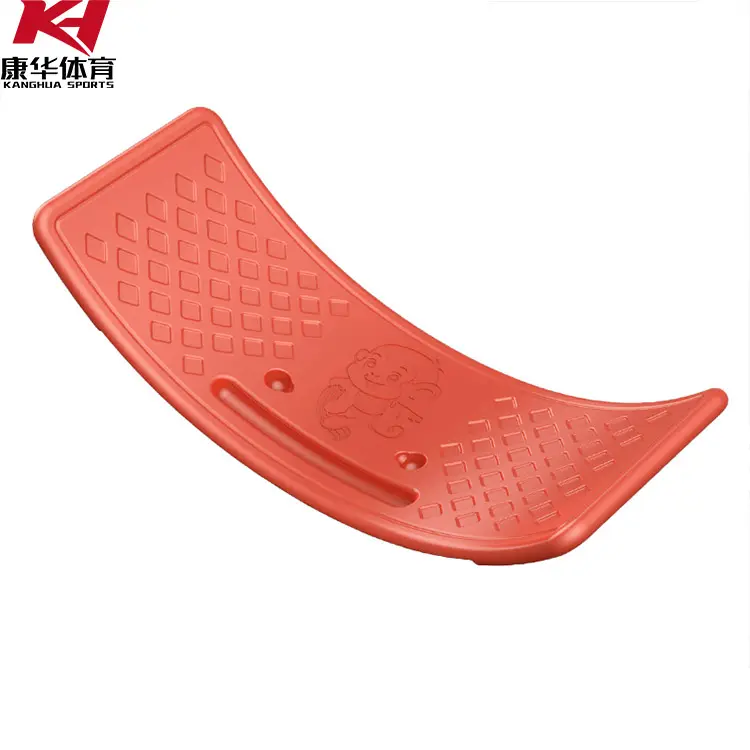 Kids home playing yoga stability trainer anti-slip plastic balance board indoor customized curvy fitness balance plate